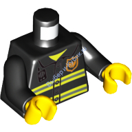 Деталь Лего Торс С Рисунком Цвет Черный