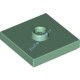 Деталь Лего Пластина 2 х 2 С Желобком И Одной Шляпкой В Центре Цвет Песочно-Зеленый