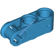 Деталь Лего Техник Коннектор Перпендикулярный 3L С Двумя Пин-Отверстиями Цвет Темно-Лазурный
