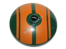 Деталь Лего Тарелка 3 х 3 Перевернутая С Рисунком Цвет Темно-Зеленый