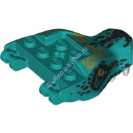 Деталь Лего Голова Дракона Ниндзяго Верхняя Челюсть Цвет Темно-Бирюзовый