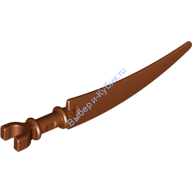 Деталь Лего Меч С Косым Лезвием И Клипсой На Вершине Цвет Коричневый