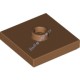 Деталь Лего Пластина 2 х 2 С Желобком И Одной Шляпкой В Центре Цвет Карамельный