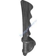 Деталь Лего Сабля Зазубренный С Черепом Цвет Перламутрово-Темно-Серый