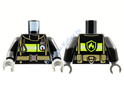 Деталь Лего Торс С Рисунком Цвет Черный