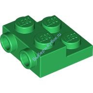 Деталь Лего Пластина 2 х 2 х 2/3 С 2 Шляпками На Боку Цвет Зеленый