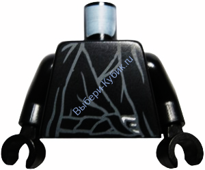 Деталь Лего Торс С Рисунком Цвет Черный