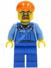 Минифигурка Лего Сити - Мужчина -рабочий