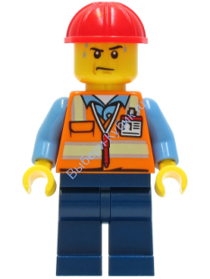 Минифигурка Лего Сити - Construction Worker - Male