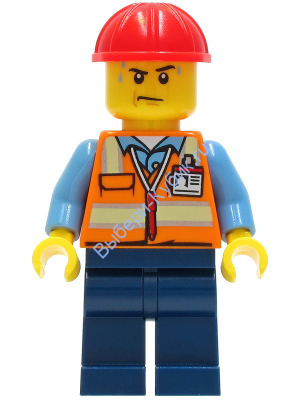 Минифигурка Лего Сити - Construction Worker - Male