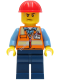 Минифигурка Лего Сити - Construction Worker - Male