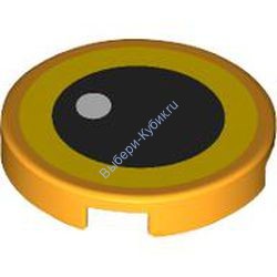Деталь Лего Плитка Круглая 2 х 2  Глаз Цвет Ярко-Светло-Оранжевый