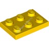 Деталь Лего Пластина 2 х 3 Цвет Желтый