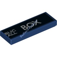 Деталь Лего Плитка 1 х 3 с Надписью Цвет Темно-Синий