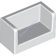 Деталь Лего Панель 1 х 2 х 1 С Закругленными Углами И 2 Сторонами Цвет Белый