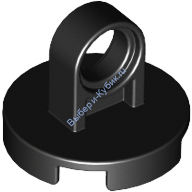Деталь Лего Плитка Круглая 2 х 2 С Подъемным Кольцом Цвет Черный