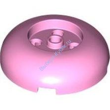 Деталь Лего Кубик Круглый Верхняя Часть Купола 4 x 4 С Утопленным Центром 2 x 2 Цвет Ярко-Розовый