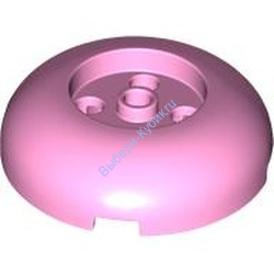 Деталь Лего Кубик Круглый Верхняя Часть Купола 4 x 4 С Утопленным Центром 2 x 2 Цвет Ярко-Розовый