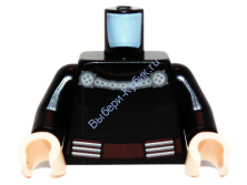 Деталь Лего Торс С Рисунком Цвет Черный SW 0472