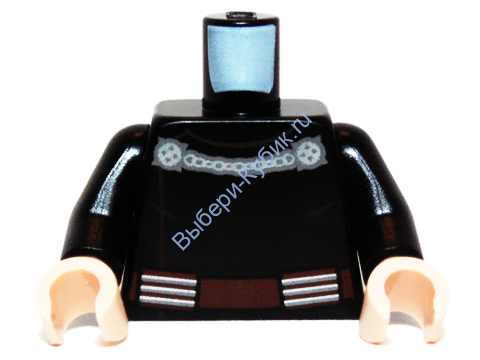 Деталь Лего Торс С Рисунком Цвет Черный SW 0472