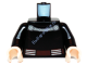 Деталь Лего Торс С Рисунком Цвет Черный SW 0472