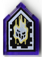 Деталь Лего Плитка Модифицированная 2 х 3 Пятиугольная С Рисунком Цвет Прозрачно-Фиолетовый