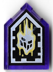 Деталь Лего Плитка Модифицированная 2 х 3 Пятиугольная С Рисунком Цвет Прозрачно-Фиолетовый