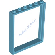 Деталь Лего Окно 1 х 6 х 6 Плоское Цвет Умеренно-Лазурный