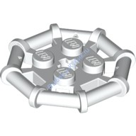 Деталь Лего Пластина 2 х 2 С Восьмиугольным Бампером По Периметру Цвет Белый