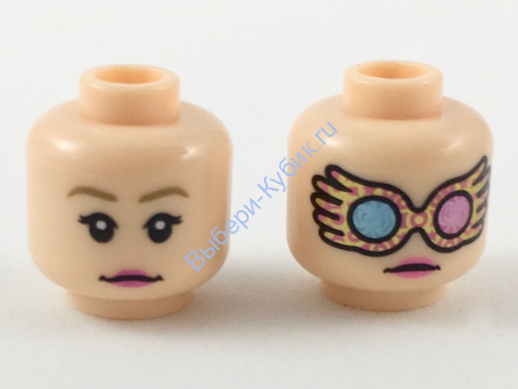 Деталь Лего Голова Минифигурки Двусторонняя Женская Цвет Светло-Телесный