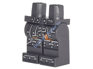 Деталь Лего Ноги С Рисунком Цвет Темно-Серый