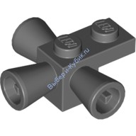 Деталь Лего Кубик Модифицированный 1 х 1 С Тремя Громкоговорителями Цвет Темно-Серый