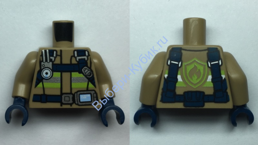 Деталь Лего Торс С Рисунком Цвет Темно-Песочный