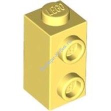 Деталь Лего Кубик Модифицированный 1 x 1 x 1 2/3 С Штырьками На Стороне Цвет Ярко-Светло-Желтый