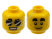Деталь Лего Голова Минифигурки Двусторонняя Цвет Желтый