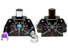 Деталь Лего Торс С Рисунком Цвет Черный