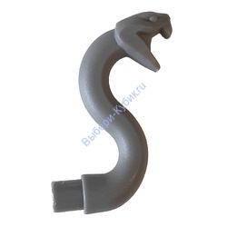 Деталь Лего Голова Змеи С Открытым Ртом Цвет Темно-Серый