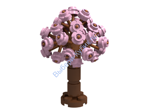 Набор Деталей Лего от Выбери Кубик ДЕРЕВО Ярко-Розовый