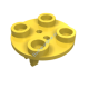 Деталь Лего Пластина Круглая 2 х 2 Тонкая С Держателем Колес Цвет Желтый