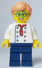 Минифигурка Лего Сити Девушка Шеф Повар Пиццерии