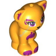 Деталь Лего Кошка Фрэндс Сидящая Цвет Ярко-Светло-Оранжевый