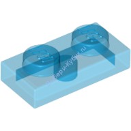 Деталь Лего Пластина 1 х 2 Цвет Прозрачно-Синий