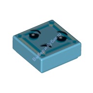 Деталь Лего Плитка 1 х 1 с Мордочкой Цвет Умеренно-Лазурный