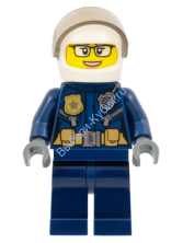 Минифигурка Лего Сити - Женщина - мотоциклист из полиции города