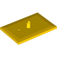 Пластина Для Тележки Поезда (Плитка Модифицированная 6 х 4 С 5 Мм Пином), Цвет: Желтый
