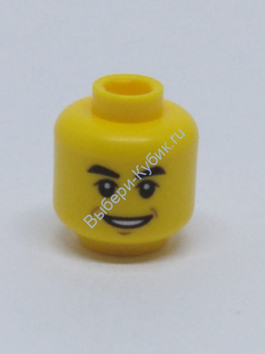 Деталь Аналог Совместимый С Лего Голова Минифигурки Мужская Цвет Желтый