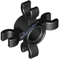 Деталь Лего Техник Пин Коннектор Круглый С 4-Мя Защелками Цвет Черный
