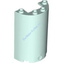 Деталь Лего Половина Цилиндра 2 х 4 х 5 С 1 х 2 Вырезом Цвет Светлая Аква