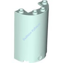 Деталь Лего Половина Цилиндра 2 х 4 х 5 С 1 х 2 Вырезом Цвет Светлая Аква