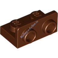 Деталь Лего Кронштейн 1 х 2 - 1 х 2 Перевернутый Цвет Коричневый